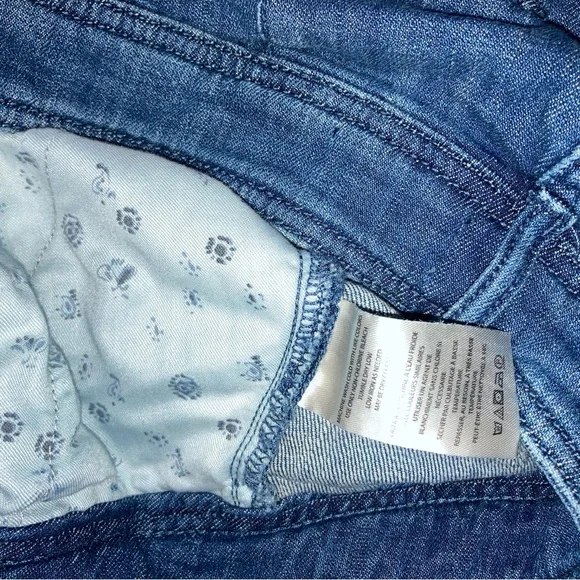 Pilcro Anthropologie Wide Leg Crop Culotte Jeans Sz 27 Denim High Rise Pockets - Picture 15 of 16